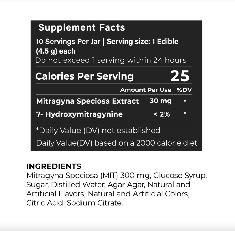 Prof Whyte's Rogue Punch Kratom Extract Gummies 300mg MIT 10ct gummies
