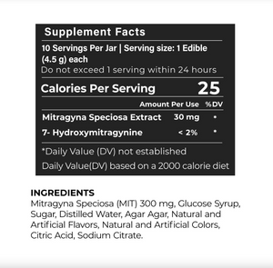 Prof Whyte's Rogue Punch Kratom Extract Gummies 300mg MIT 10ct gummies