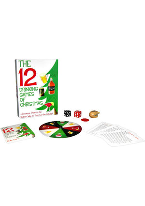 12 Drinking Games Of Christmas Dice & Board Game for Adult