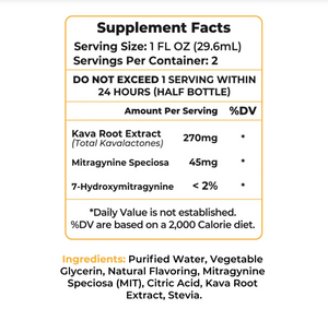 Prof Whyte’s Kava+Kratom Tropical Punch Liquid Extract Shot – 630mg