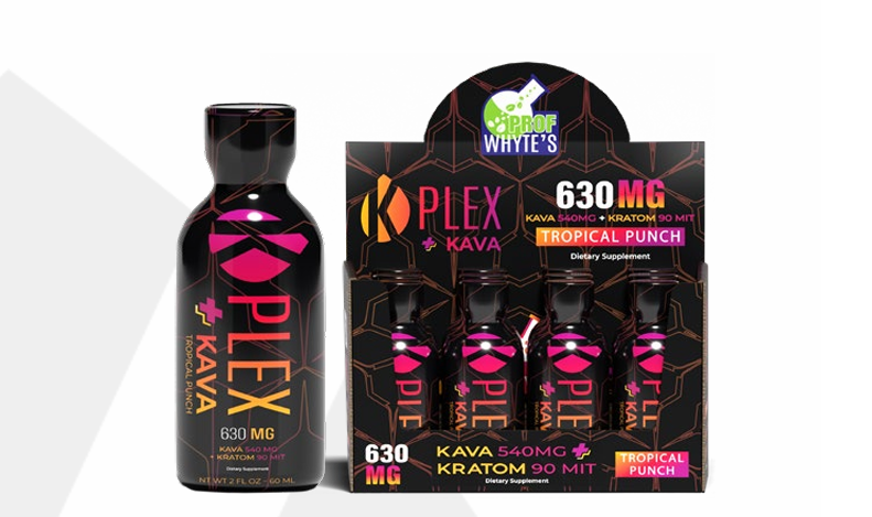 Prof Whyte’s Kava+Kratom Tropical Punch Liquid Extract Shot – 630mg