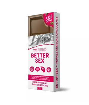 Female Sensual Dark Chocolate Bars - Female Enhancment - Better Sex (Box of 10) -Display