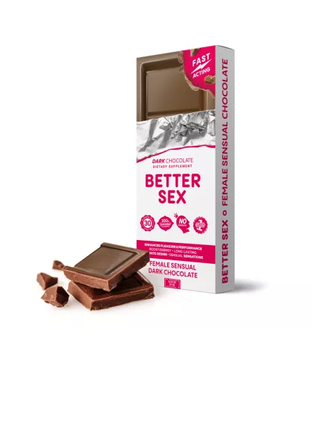 Female Sensual Dark Chocolate Bars - Female Enhancment - Better Sex (Box of 10) -Display