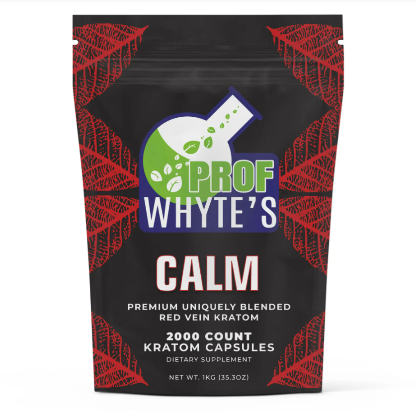 Prof Whyte’s Calm – Red Vein Kratom Capsules (.5g)