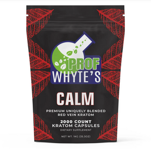 Prof Whyte’s Calm – Red Vein Kratom Capsules (.5g)