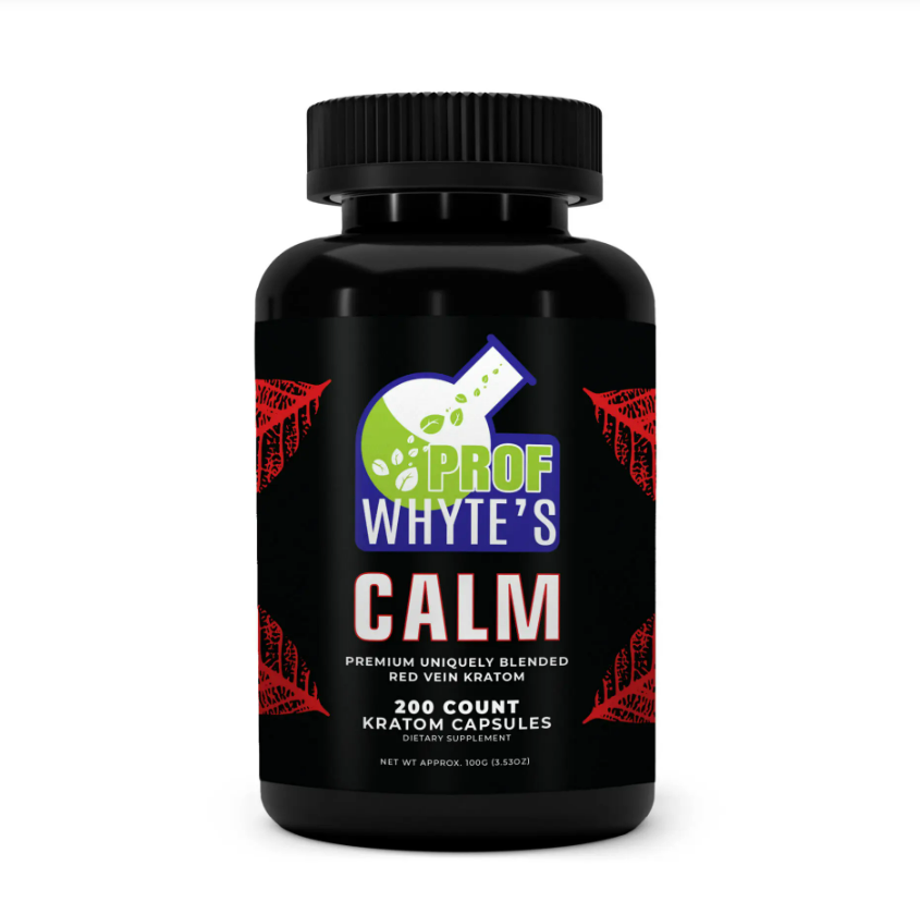 Prof Whyte’s Calm – Red Vein Kratom Capsules (.5g)