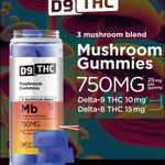 D9 THC Libido Mushroom Gummies 25mg - Mixed Berries