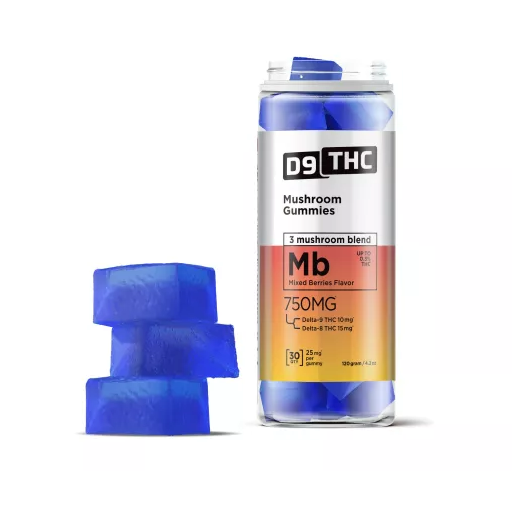 D9 THC Libido Mushroom Gummies 25mg - Mixed Berries