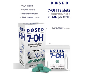 Dosed 7-Hydroxy Tablets – 20mg | Pop Box (72 Count): Only $8.99 per Tablet!