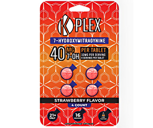 🍓K-PLEX Strawberry 7-Hydroxymitragynine 40mg Chewable Tablets (Blister Pack)