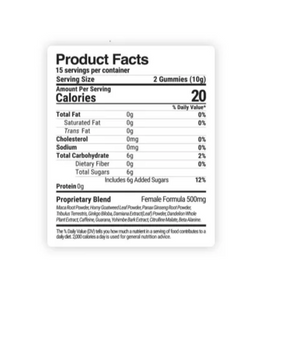 Love Bites Female Sensual Gummies - Strawberry - 30ct bottle