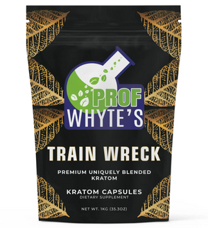 Prof Whyte’s Trainwreck Kratom Powder – Red, Green & White Vein Blend | Full Spectrum | Lab-Tested