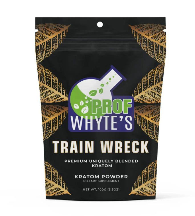 Prof Whyte’s Trainwreck Kratom Powder – Red, Green & White Vein Blend | Full Spectrum | Lab-Tested