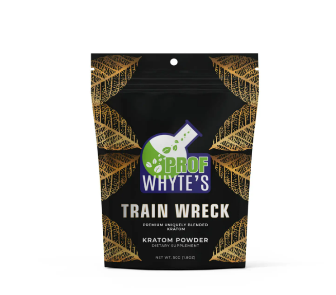 Prof Whyte’s Trainwreck Kratom Powder – Red, Green & White Vein Blend | Full Spectrum | Lab-Tested