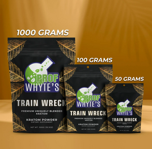 Prof Whyte’s Trainwreck Kratom Powder – Red, Green & White Vein Blend | Full Spectrum | Lab-Tested