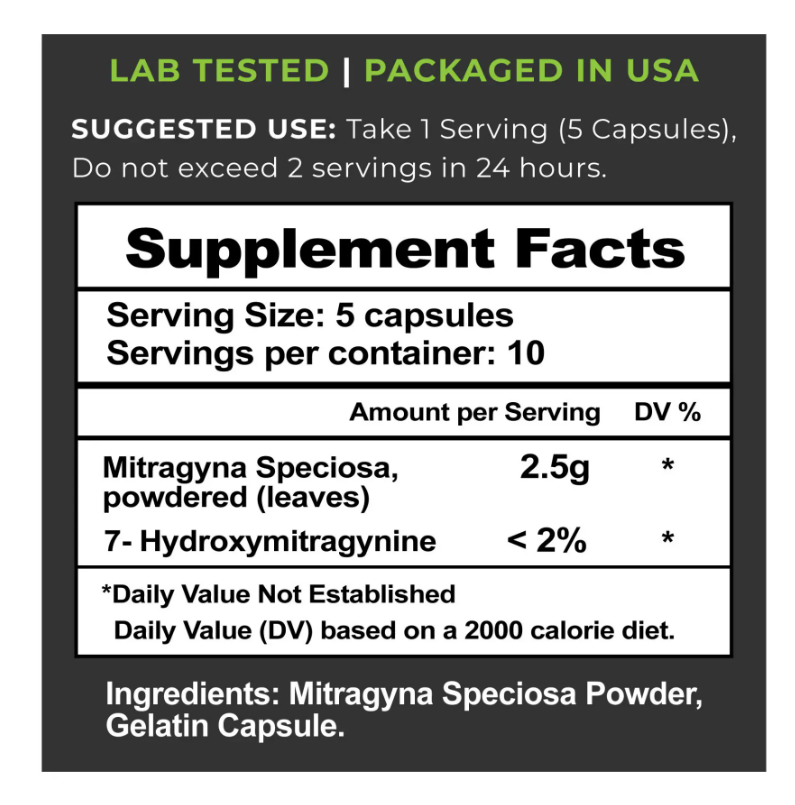 Prof Whyte’s Euphoria – Premium Kratom Capsules (.5g)